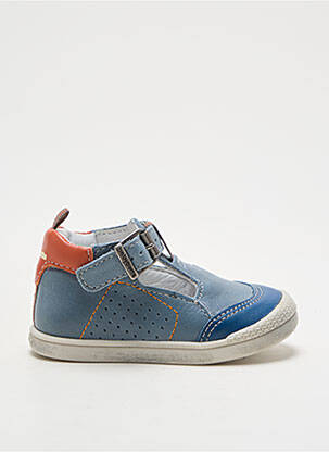 Sandales/nu pieds tissage satiné bout rond bleu BABYBOTTE garcon