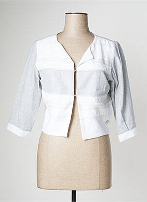 Gilet manches longues coupe cintrée gris CINZIA CALDI femme