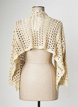 Gilet manches longues stretch beige CINZIA CALDI femme