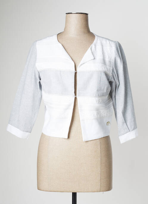 Gilet manches longues coupe cintrée gris CINZIA CALDI femme