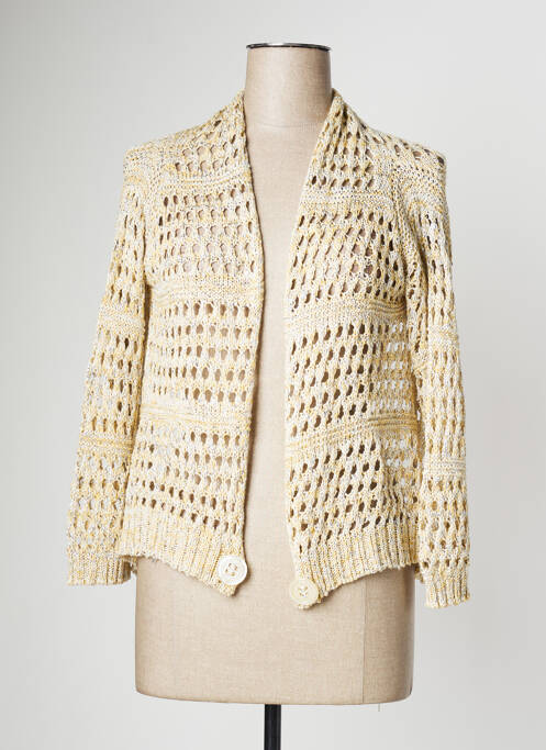Gilet manches longues stretch beige CINZIA CALDI femme