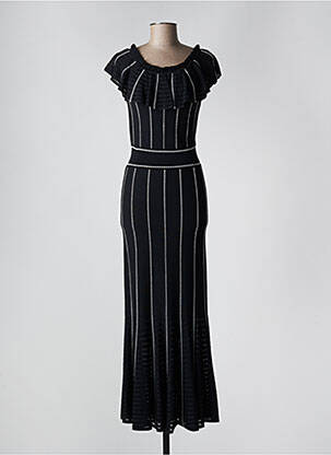 Robe longue manches courtes manches courtes noir JOSEPH RIBKOFF femme