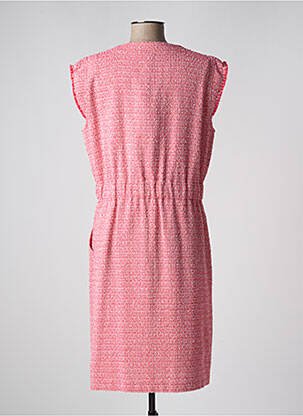 Robe mi-longue manches courtes manches courtes rose CAROLINE BISS femme