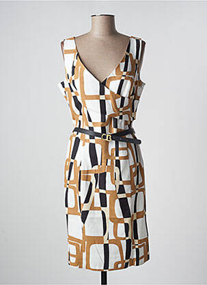 Robe mi-longue sans manche sans manche beige CAROLINE BISS femme