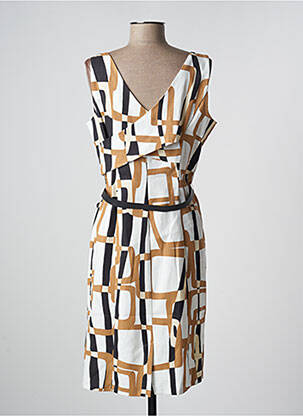 Robe mi-longue sans manche sans manche beige CAROLINE BISS femme
