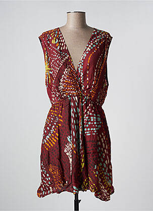Robe courte sans manche sans manche orange MÊME ROAD femme