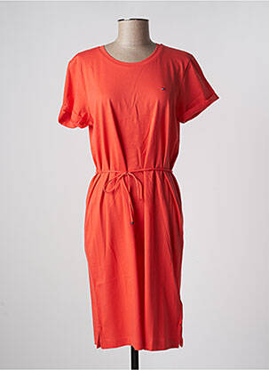 Robe mi-longue orange TOMMY HILFIGER pour femme