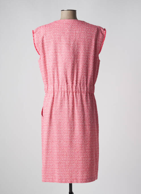 Robe mi-longue manches courtes manches courtes rose CAROLINE BISS femme