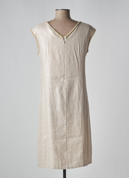 Robe mi-longue beige CINZIA CALDI pour femme