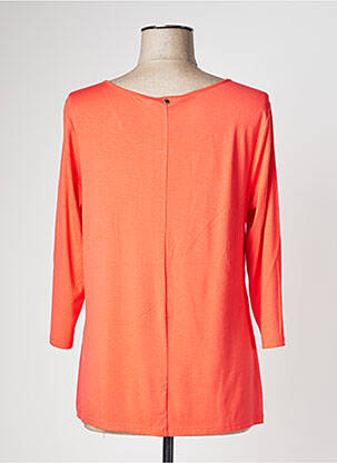 Top coupe cintrée manches 3/4 orange DEVERNOIS femme