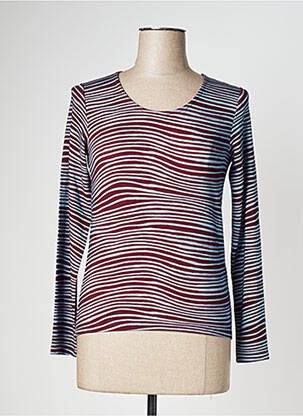 Top coupe cintrée manches longues bleu NICE THINGS femme