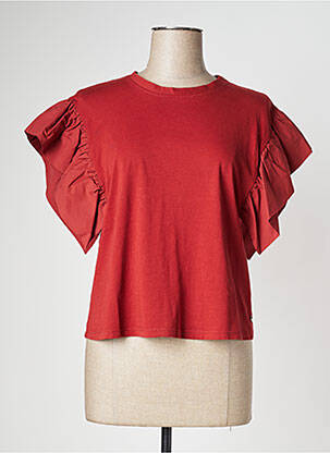 Top manches courtes manches courtes marron MÊME ROAD femme