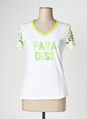 Top tissage jersey manches courtes blanc SPORTALM femme