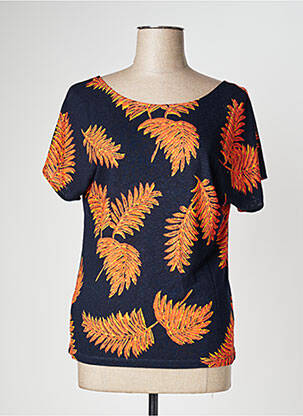 Top imprimé fantaisie manches courtes bleu NICE THINGS femme