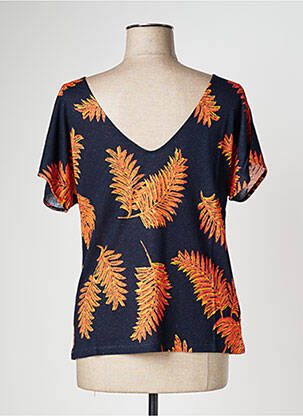 Top imprimé fantaisie manches courtes bleu NICE THINGS femme