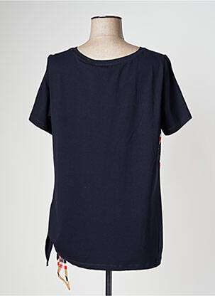 Top imprimé fantaisie manches courtes bleu ELENA MIRO femme