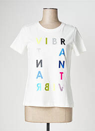 Top tissage jersey manches courtes blanc MARC CAIN femme