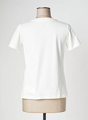 Top tissage jersey manches courtes blanc MARC CAIN femme
