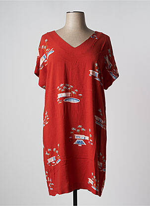 Robe mi-longue rouge NICE THINGS pour femme