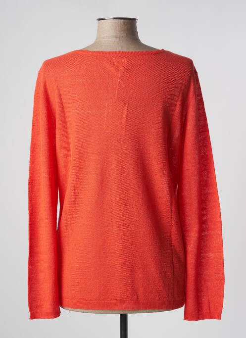 Pull col v manches longues orange DES PETITS HAUTS femme