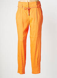 Pantalon droit tissage popeline taille normale orange MARC CAIN femme
