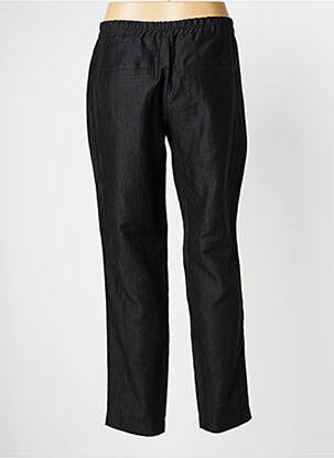 Pantalon droit tissage popeline taille normale noir BASLER femme