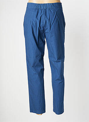 Pantalon droit tissage popeline taille normale bleu NICE THINGS femme