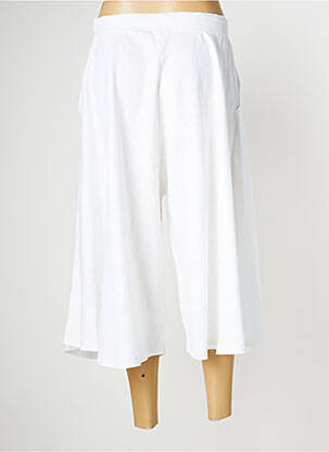 Pantacourt tissage popeline taille normale blanc CINZIA CALDI femme