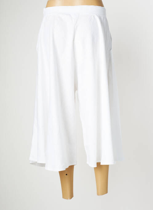 Pantacourt tissage popeline taille normale blanc CINZIA CALDI femme