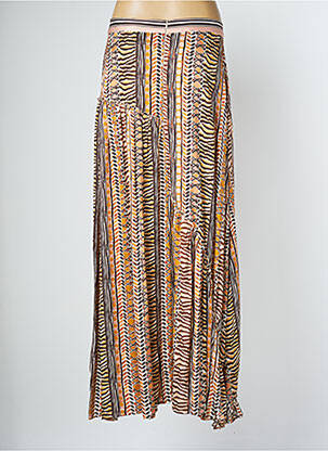 Jupe longue imprimé fantaisie marron CAROLINE BISS femme