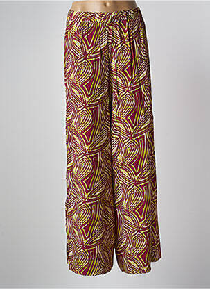 Pantalon large tissage popeline taille normale rouge MÊME ROAD femme