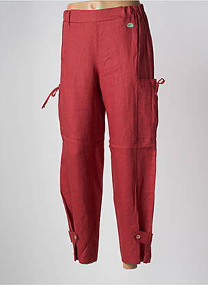 Pantalon 7/8 taille haute taille haute orange CINZIA CALDI femme