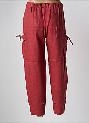 Pantalon 7/8 taille haute taille haute orange CINZIA CALDI femme