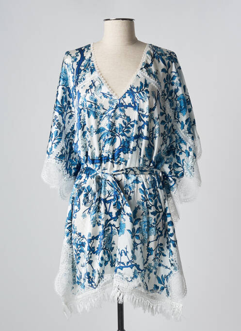 Robe mi-longue bleu MARJOLAINE pour femme