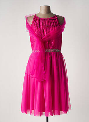 Robe mi-longue sans manche sans manche rose FASHION NEW YORK femme