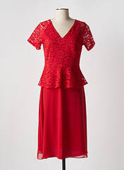 Robe mi-longue rouge FASHION NEW YORK pour femme seconde vue