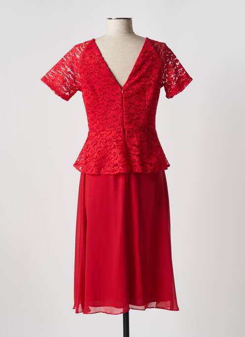 Robe mi-longue rouge FASHION NEW YORK pour femme