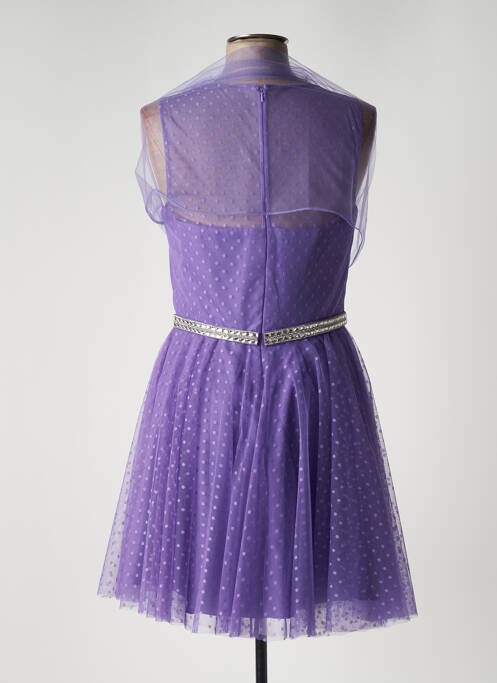 Robe mi-longue violet FASHION NEW YORK pour femme