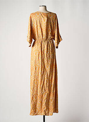 Robe longue manches courtes manches courtes jaune GRACE & MILA femme
