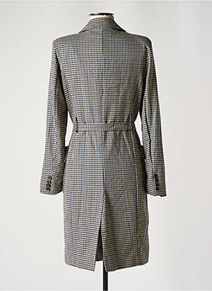 Manteau long coupe cintrée sans capuche bleu PAKO LITTO femme