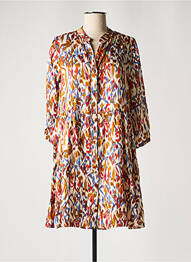 Robe courte manches 3/4 manches 3/4 marron PAKO LITTO femme
