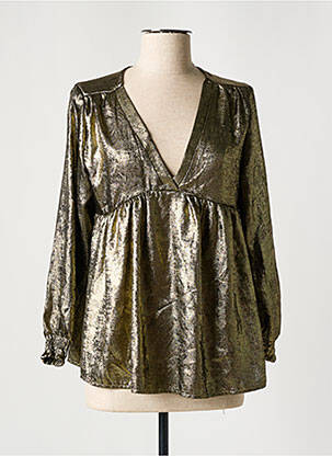 Blouse manches longues manches longues or VINTAGE LOVE femme
