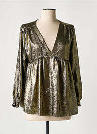 Blouse manches longues manches longues or VINTAGE LOVE femme