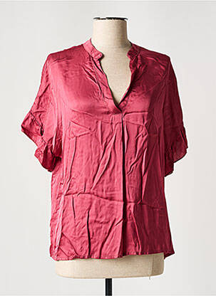 Blouse col v manches courtes rose PAKO LITTO femme