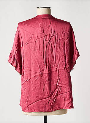 Blouse col v manches courtes rose PAKO LITTO femme