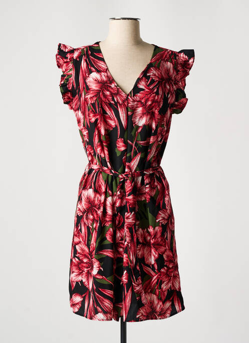 Robe courte noir LES PETITES FLEURS pour femme