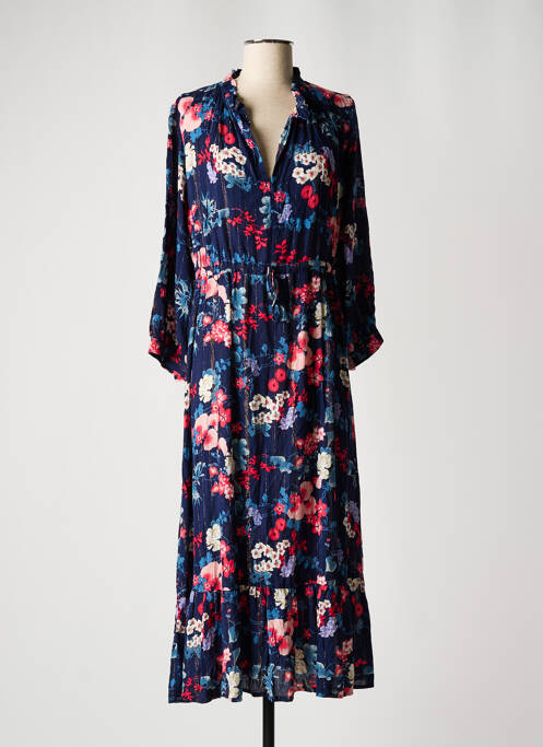 Robe longue bleu VINTAGE LOVE pour femme