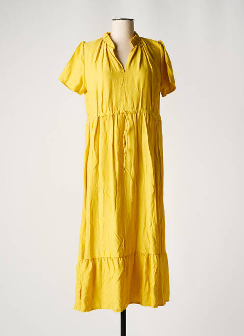 Robe longue jaune VINTAGE LOVE pour femme