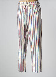 Pantalon droit taille à pinces taille haute beige PAKO LITTO femme