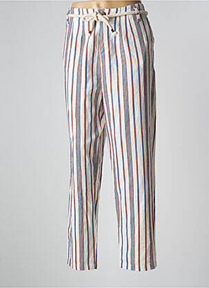 Pantalon droit taille à pinces taille haute beige PAKO LITTO femme